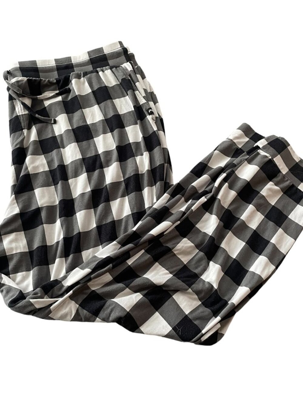 MeUndies Pajama Pants 4X White Black Buffalo Check Plaid Sleep Lounge Micromodal